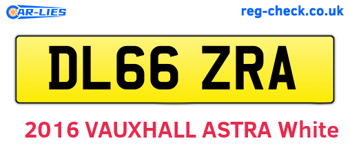 DL66ZRA are the vehicle registration plates.