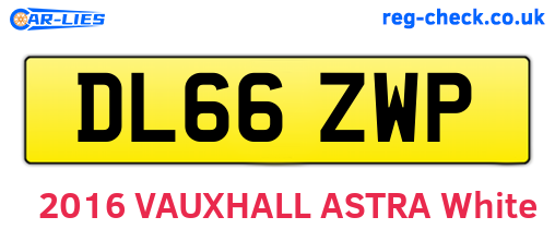 DL66ZWP are the vehicle registration plates.
