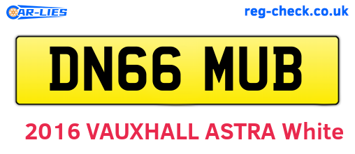 DN66MUB are the vehicle registration plates.