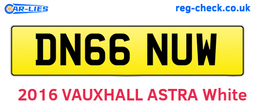 DN66NUW are the vehicle registration plates.