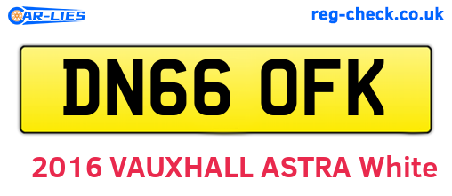 DN66OFK are the vehicle registration plates.