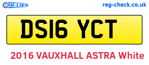 DS16YCT are the vehicle registration plates.