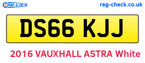 DS66KJJ are the vehicle registration plates.