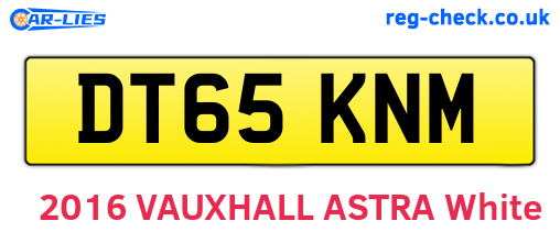 DT65KNM are the vehicle registration plates.