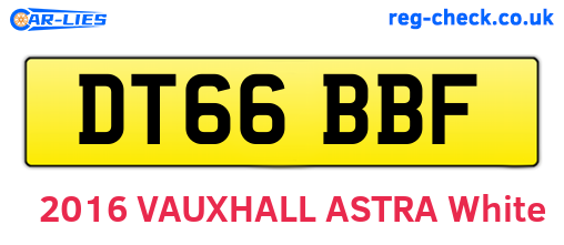 DT66BBF are the vehicle registration plates.