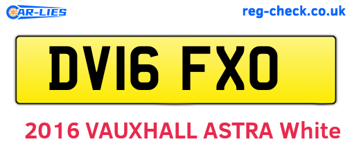 DV16FXO are the vehicle registration plates.