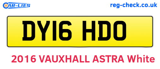 DY16HDO are the vehicle registration plates.