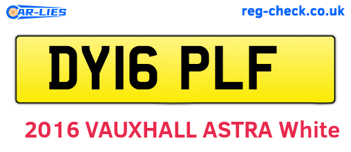 DY16PLF are the vehicle registration plates.