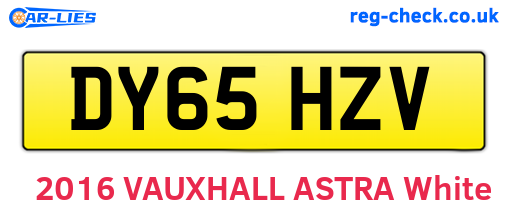 DY65HZV are the vehicle registration plates.