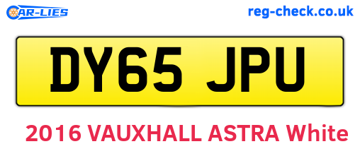 DY65JPU are the vehicle registration plates.