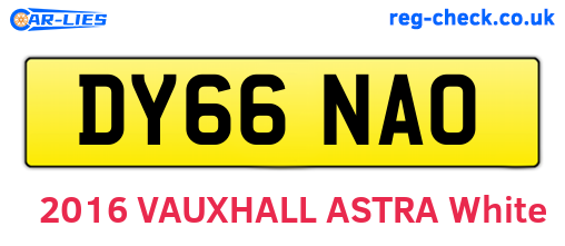 DY66NAO are the vehicle registration plates.