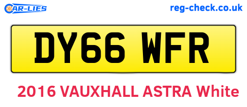 DY66WFR are the vehicle registration plates.