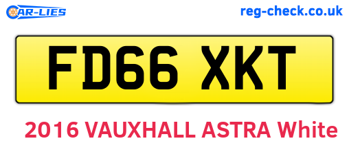 FD66XKT are the vehicle registration plates.