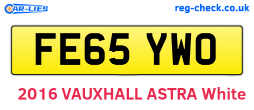 FE65YWO are the vehicle registration plates.