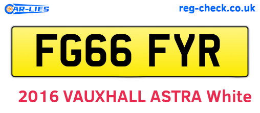 FG66FYR are the vehicle registration plates.
