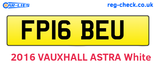 FP16BEU are the vehicle registration plates.