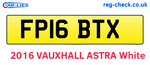 FP16BTX are the vehicle registration plates.