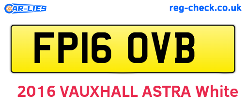 FP16OVB are the vehicle registration plates.