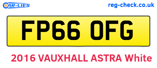 FP66OFG are the vehicle registration plates.
