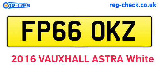 FP66OKZ are the vehicle registration plates.