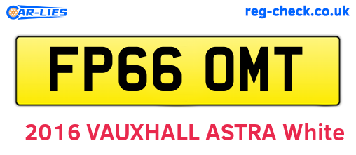 FP66OMT are the vehicle registration plates.