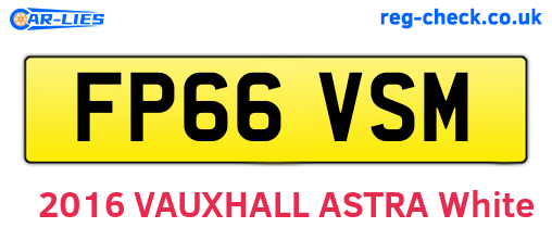 FP66VSM are the vehicle registration plates.
