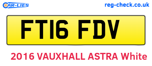 FT16FDV are the vehicle registration plates.