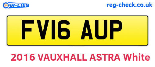 FV16AUP are the vehicle registration plates.