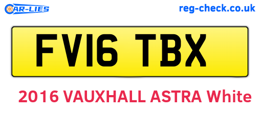 FV16TBX are the vehicle registration plates.
