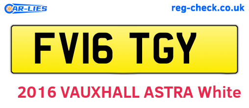 FV16TGY are the vehicle registration plates.