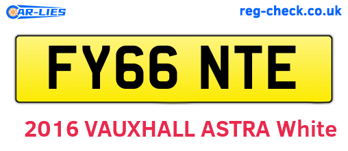 FY66NTE are the vehicle registration plates.