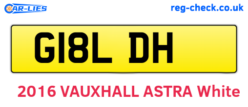 G18LDH are the vehicle registration plates.