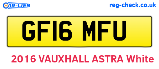 GF16MFU are the vehicle registration plates.