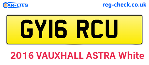 GY16RCU are the vehicle registration plates.