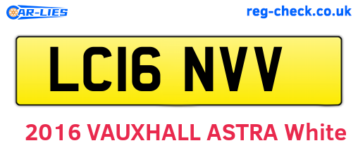 LC16NVV are the vehicle registration plates.