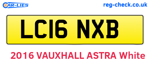 LC16NXB are the vehicle registration plates.