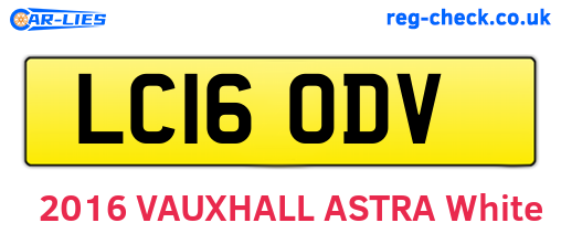LC16ODV are the vehicle registration plates.