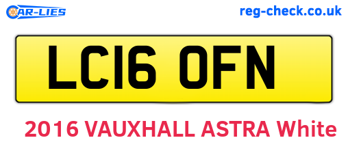 LC16OFN are the vehicle registration plates.