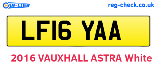 LF16YAA are the vehicle registration plates.