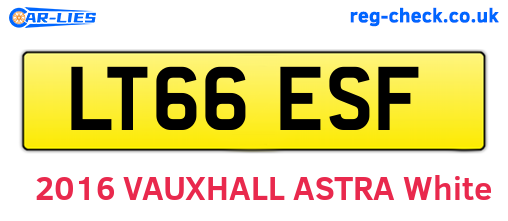LT66ESF are the vehicle registration plates.