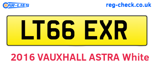 LT66EXR are the vehicle registration plates.