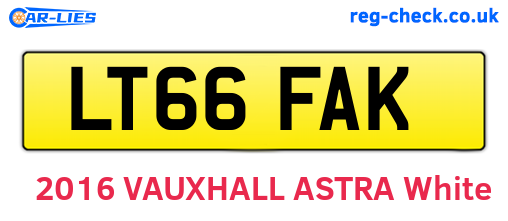 LT66FAK are the vehicle registration plates.