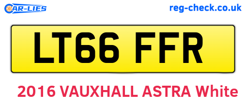 LT66FFR are the vehicle registration plates.