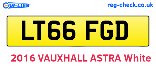 LT66FGD are the vehicle registration plates.