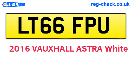 LT66FPU are the vehicle registration plates.
