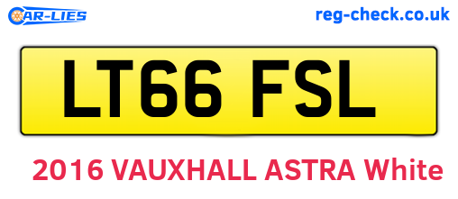 LT66FSL are the vehicle registration plates.