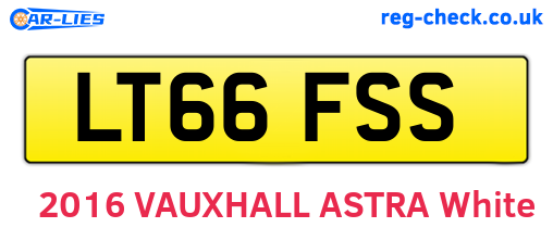 LT66FSS are the vehicle registration plates.