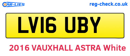 LV16UBY are the vehicle registration plates.