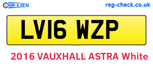 LV16WZP are the vehicle registration plates.