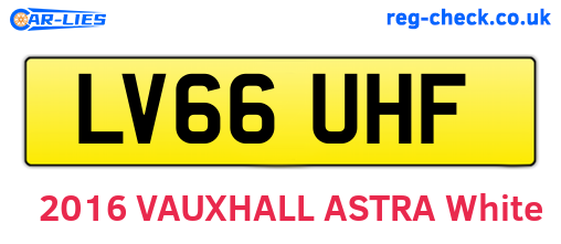 LV66UHF are the vehicle registration plates.